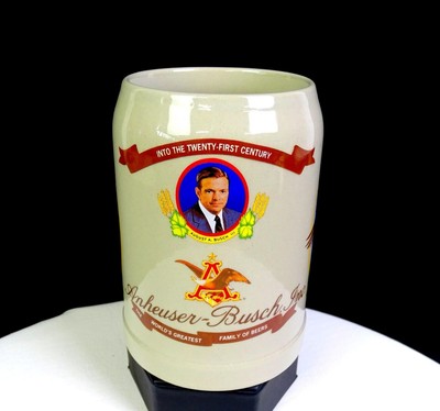 Anheuser Busch Budweiser CS174 August Busch III Vintage 5 1/4'' Stein 1991