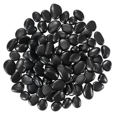 Natural River Rocks 1-2 in 15 lbs Decorative Smooth Black Garden Pebble Stones
