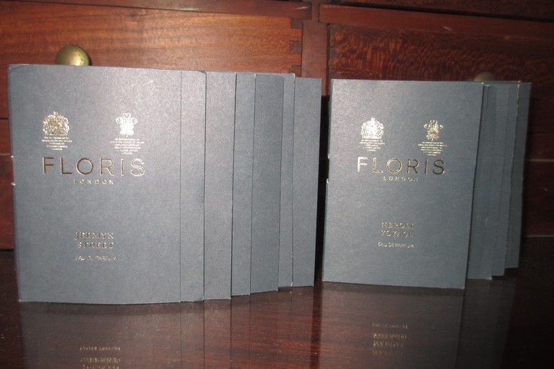 Floris Empty Sample Cards Only / Jermyn Street, Neroli Voyage