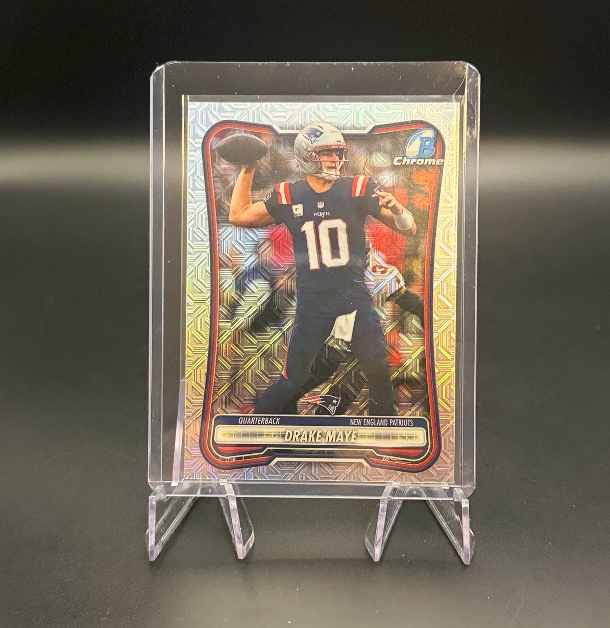 2026 Bowman Football Drake Maye Mojo Parallel #BCV-72 New England Patriots