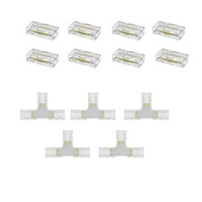 FCOB COB LED Strip Light Connectors 2-Pin 10mm Gapless T-Shape Connectors