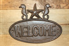 1-BEACH WELCOME Metal Sign,Sea Life,Coastal Living,Beach Decor,Gifts,H-134