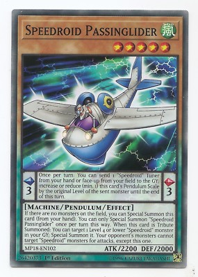 Speedroid Passinglider MP18-EN102 Common Yu-Gi-Oh Card English 1st Edition New