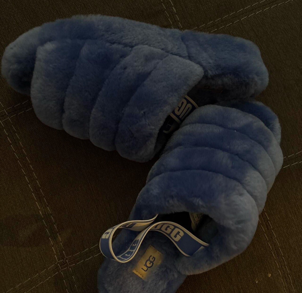 Ugg Fluff Yeah Blue Ugg Slides Womens UGG FLUFF YEAH SLIDE WOMEN