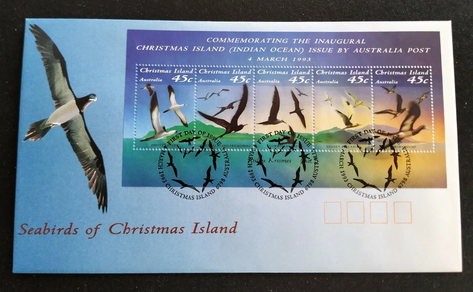 1993 Christmas Island Seabirds Stamps FDC & Mini-Sheet FDC (paired) - Image 3 of 4