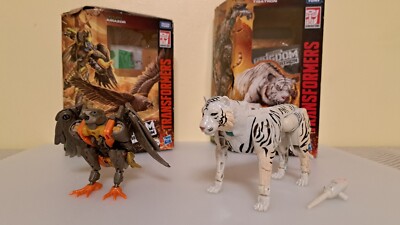 HASBRO TRANSFORMERS: Kingdom Beast Wars TIGATRON & AIRAZOR (Read Description)