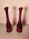 Fenton Ruby Hobnail Bud Vase 9 1/2"