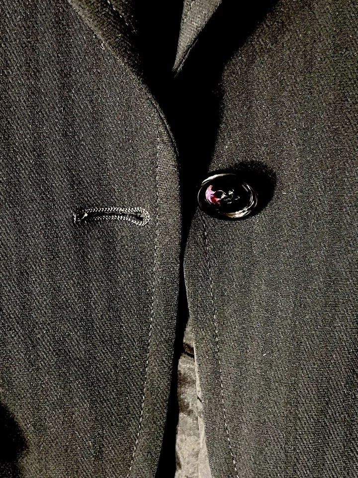 MAX MARA Blazer Jacket Womens Sz 4 Small Black Short Button Lined - Image 4 of 4