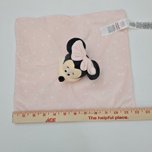 Disney Minnie Mouse Lovey 12 inch Pink Polka Dot Soft Clean Security Plush - Picture 6 of 6