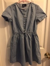 Girl  s Blue denim like dress size L Gap Denim brand preowned