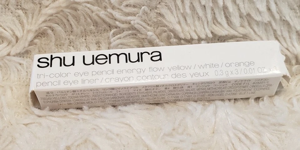 Lápiz de ojos tricolor SHU UEMURA Energy Flow amarillo blanco naranja delineador de ojos 3x 0,01 Foto 2 de 4