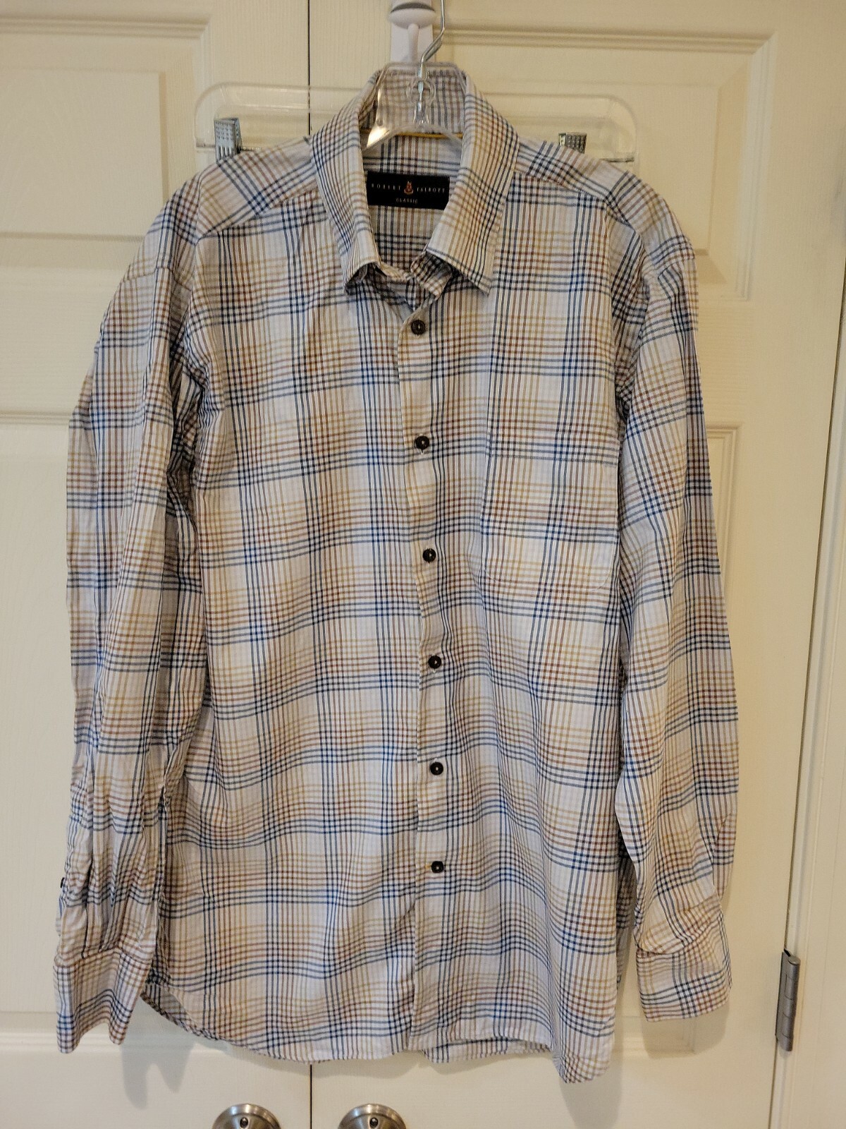 Robert Talbott Multicolor Grid Pattern Long Sleev… - image 1