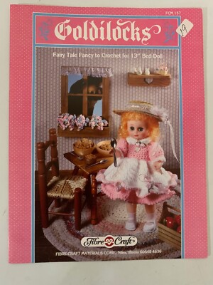 Goldilocks Crochet Doll Dress Pattern Fibre-Craft Pattern FCM 157