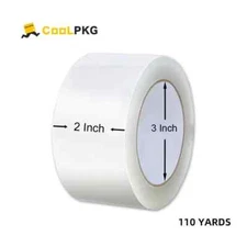 18 Rolls Coolpkg 2" x 110 yards Clear Carton Sealing Packing Shipping Tape