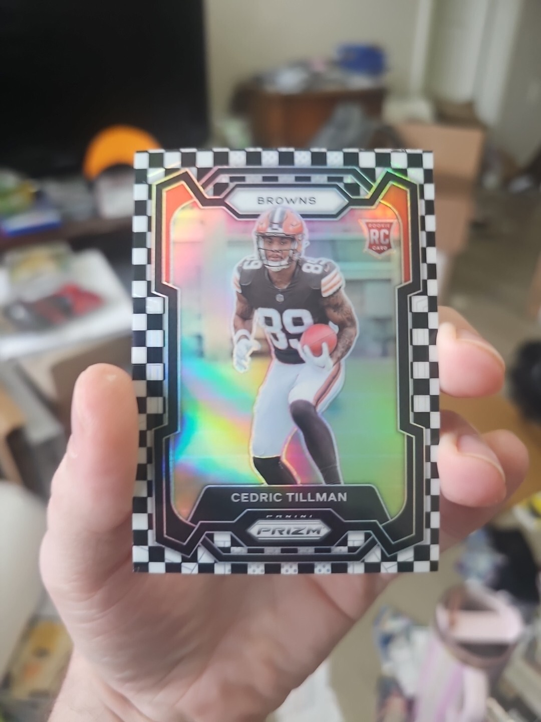 2023 Prizm CEDRIC TILLMAN Black & White Checkerboard #321 Rookie RC Browns SSP