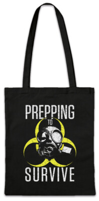 Prepping To Survive Hipster Bag Stofftasche Stoffbeutel Prepper Survival