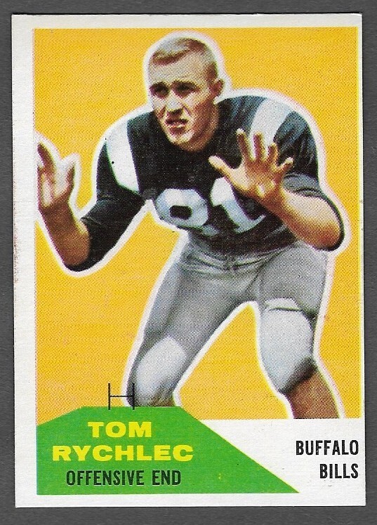 1960 Fleer #185 Tom Rychlec (RC) (EX-EXMT) Buffalo Bills