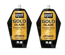 U-POL UP0688 Gold Glaze 440ml Bag Flowable Glaze Finishing Putty UPOL (2 Pack)