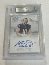 2017 ENCASED MITCHELL TRUBISKY 1/1 NOTABLE DIAMOND ROOKIE AUTO INSCRIBED BGS 9 