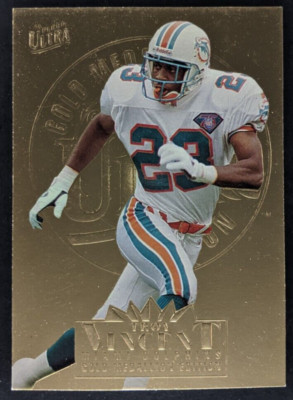 Troy Vincent 1995 Fleer Ultra GOLD MEDALLION #182 Football NFL Card Dolphins