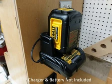 Wall Mount Holder for DeWalt DCB114 40V Charger and 40V Battery Mounts