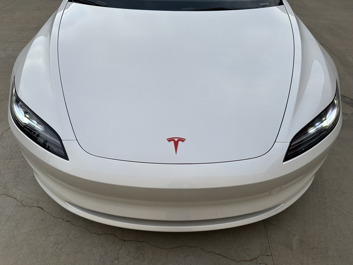 2pcs Tesla 2024+ Highland Model 3 Frunk Emblem 3M Sticker Vinyl 