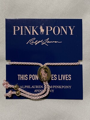 NEW Pink Pony Ralph Lauren Cancer Awareness Bracelet Pink Color