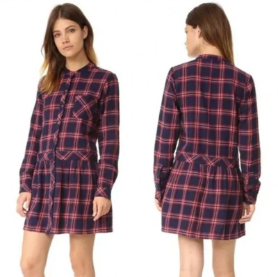 Current Elliott School Girl Dress Plaid Womens Size Small New With Tags NWT