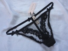 14,Agent Provocateur Lacy 1 Trixie G-string, black fishnet mesh, AP size 5,NEW