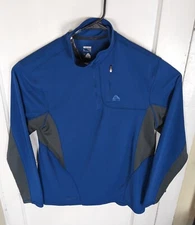 Vtg Y2K Nike ACG 1/4 Zip Pullover Textured Poly Base Top Dri-Fit Colorblock L