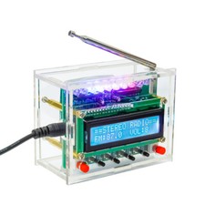 87.5 108MHz Digital FM Radio Kit LCD Display Soldering Practice DIY Radio Kit