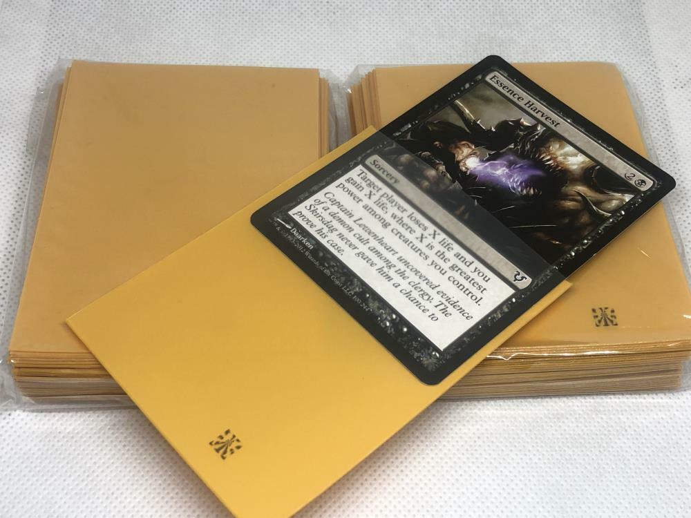 on sale Lenayuyu 300pcs DECK PROTECTOR Card Sleeves Golden color 67mm*91mm  Matte | eBay