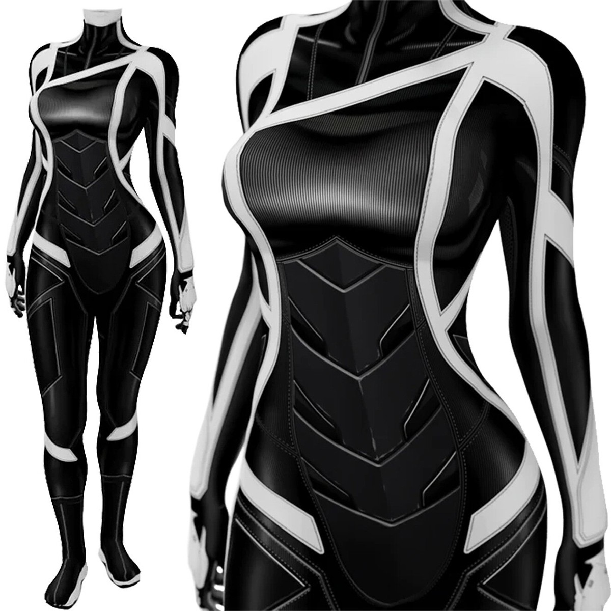 Black Cat Felicia Hardy Jumpsuit Suit Halloween Cosplay Costume | eBay