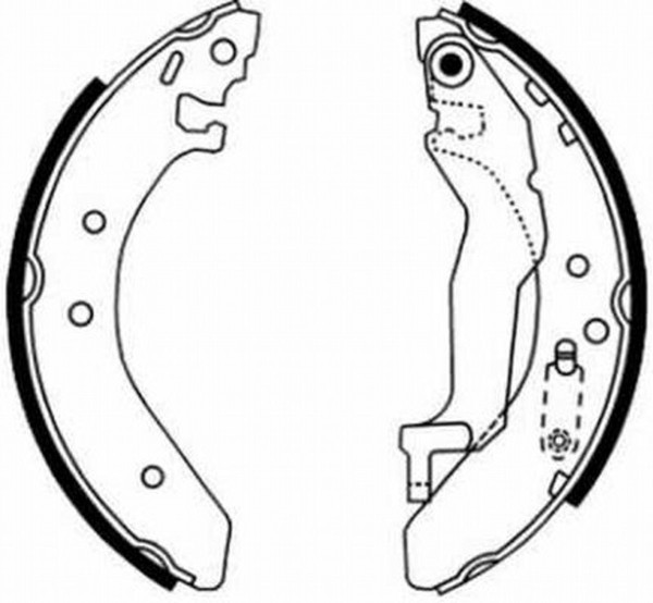 ABE Bremsbackensatz Bremsbacken Hinten FüR Honda Civic VI Hatchback EJ EK-image