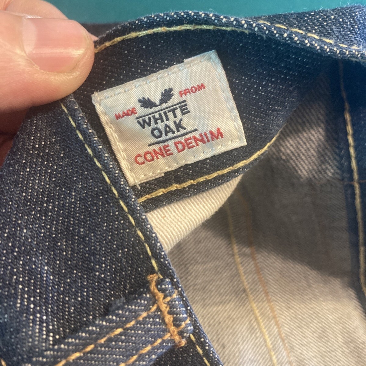 32x27 Tellason White Oak Cone Selvedge Denim jeans Woven