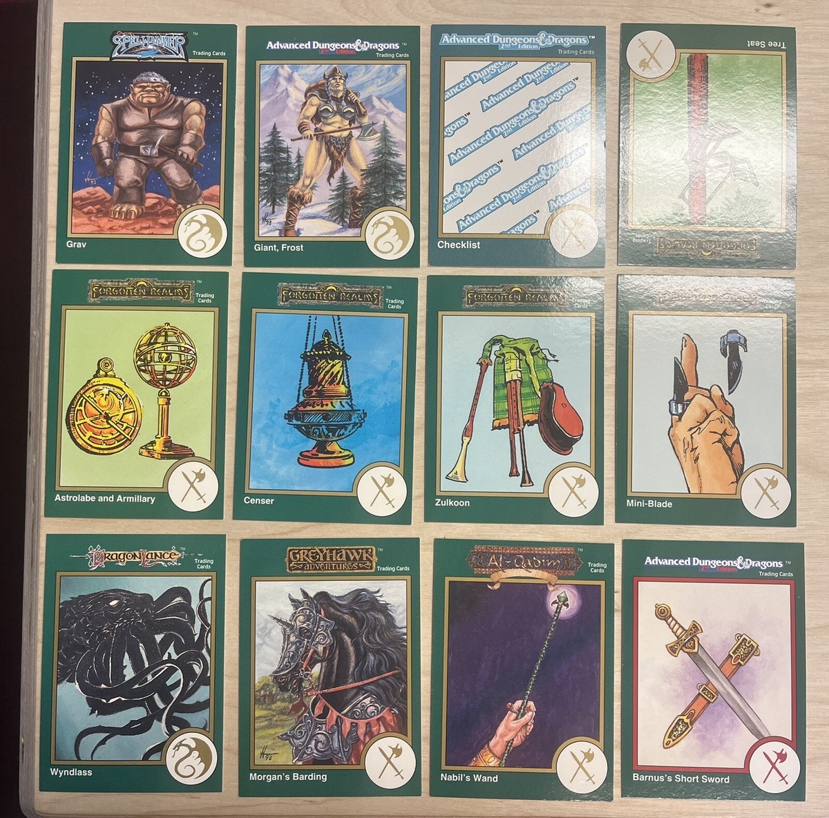 Advanced Dungeons & Dragons Lot of 12 Trading Cards 2nd Edition