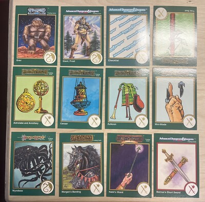 Advanced Dungeons & Dragons Lot of 12 Trading Cards 2nd Edition
