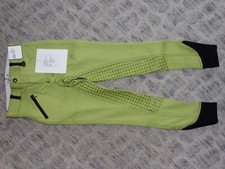 USG Kinder Reithose Eco-Line 164 licht-grün Voll-Top-Grip Silikonbesatz NEU