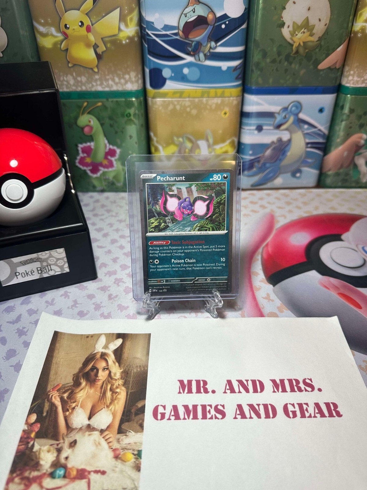 Pokémon Scarlet & Violet Shrouded Fable Pecharunt SVP EN 149 Black Star Promo