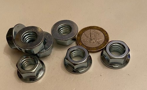 Grade 5 Steel, Flange Nut, RH, 3/8"-16 x 9/16" W x 11/32" H, 100 Pcs - Picture 7 of 24