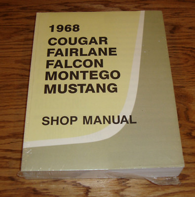 1968 Ford Mercury Cougar Fairlane Falcon Mustang Shop Service Manual 68 Ebay