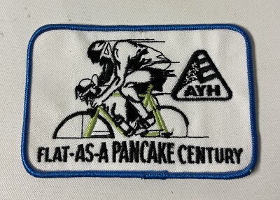 Vintage American Youth Hostels AYH Flag As A Pancake Century Patch Bicycle