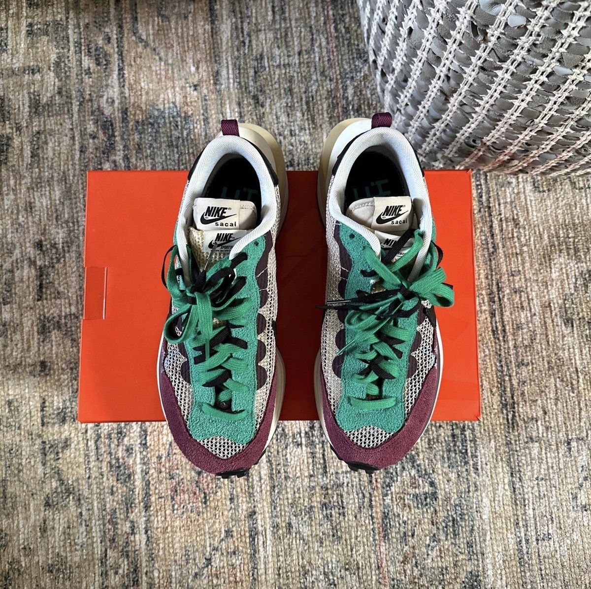 Size 9.5 - Nike VaporWaffle SP x Sacai String Villain Red 