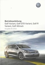 VW GOLF VARIANT 7 Betriebsanleitung 2016 Bedienungsanleitung GTD R Alltrack  BA