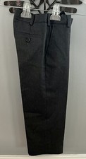 Boys Ralph Lauren Dress Pants Gray Adj Waist Siz 4 Inseam 14.75" Polyester Rayon