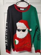 Size M 38-40 Santa Sweater Naughty &amp; Nice Sweater