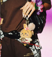 Chiikawa Usagi Brown Leopard Plush Doll Flower Hairpin Keychain Bag Charm