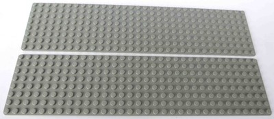 2 Stück LEGO  2497 Platten 32x8 Noppen Platte Bauplatte hell grau 25,5cm X 6,3cm