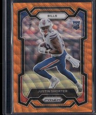 2023 Panini Prizm Justin Shorter Orange Wave Prizm RC /60 #310 Buffalo Bills