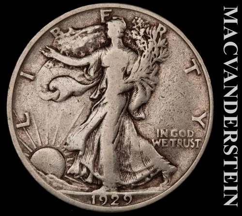 Photo of a 1929-S Walking Liberty Half Dollar from an eBay listing that sold on Jul 15, 2026